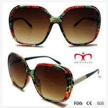 Plastik Damen Sonnenbrille mit Metall Dekoration (WSP508292)